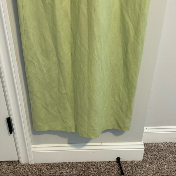 Vintage Coldwater Creek Green Floral Embroidered Shell Button Maxi Dress 12 - Picture 8 of 16